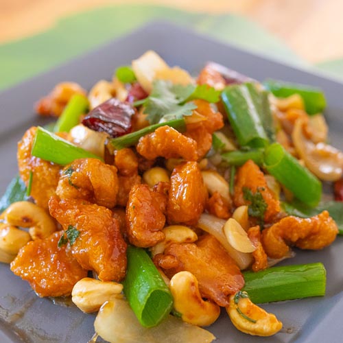Wok Hühnchen mit Cashew Nüssen
